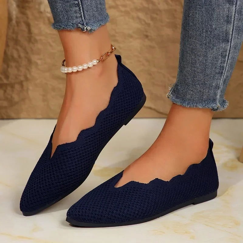 Ballerines Tressées à Découpe Ondulée - Atelier Chaussure