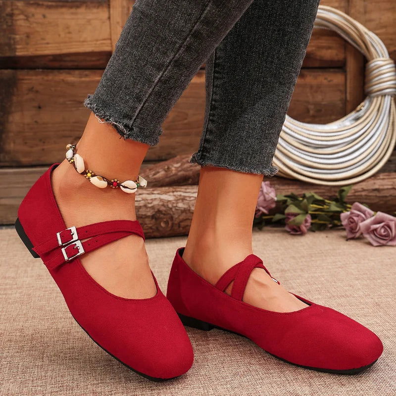 Ballerines à Doubles Brides Rétro - Atelier Chaussure