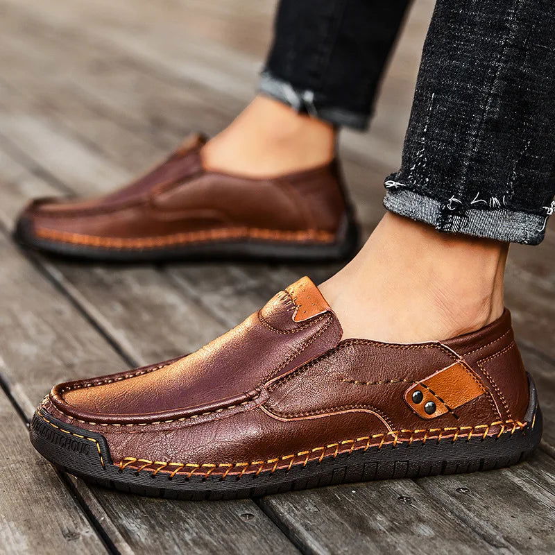 Mocassins Homme en Cuir - Finition Artisanale - Atelier Chaussure