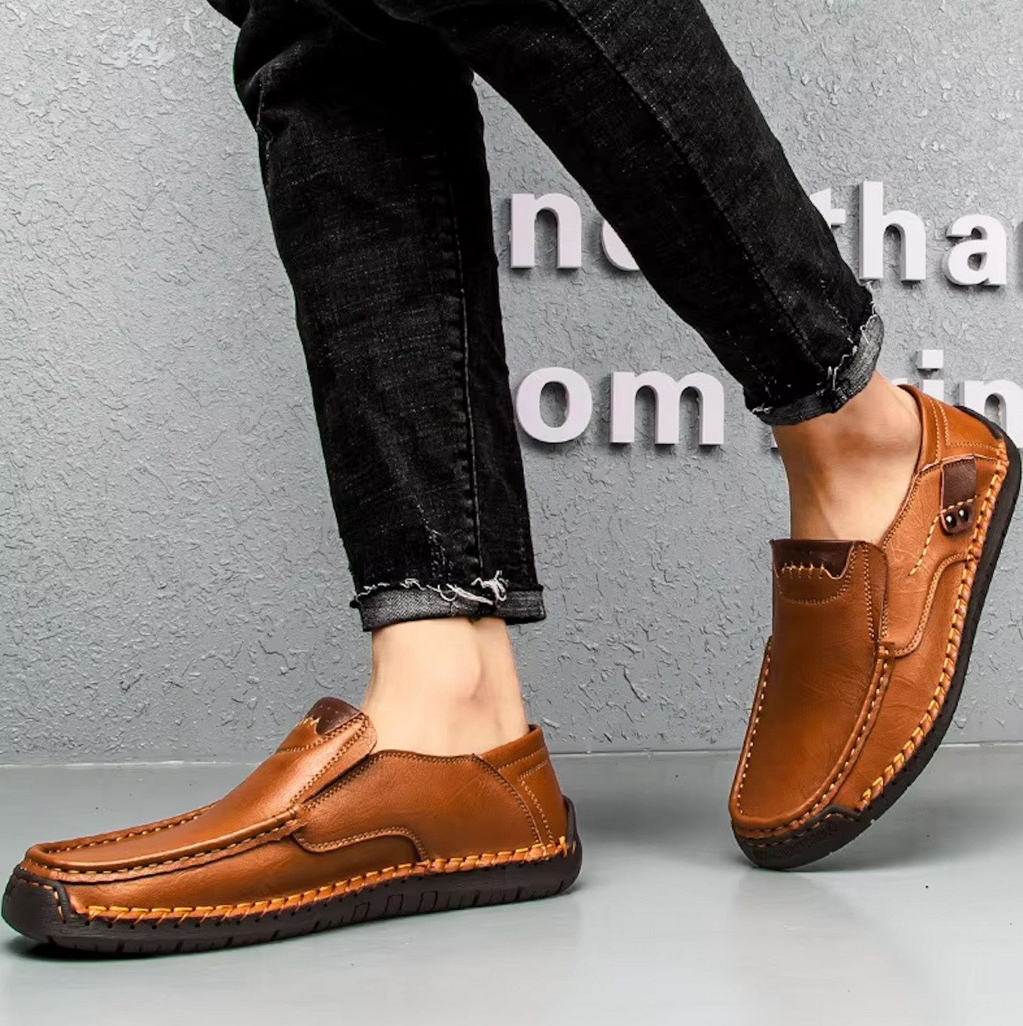 Mocassins Homme en Cuir - Finition Artisanale - Atelier Chaussure