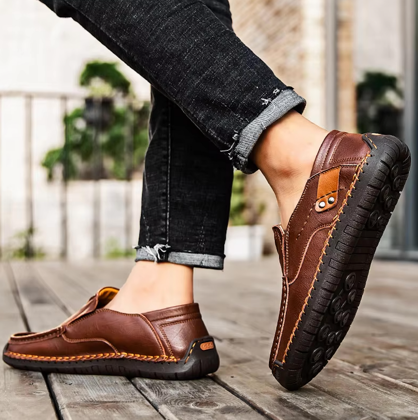 Mocassins Homme en Cuir - Finition Artisanale - Atelier Chaussure