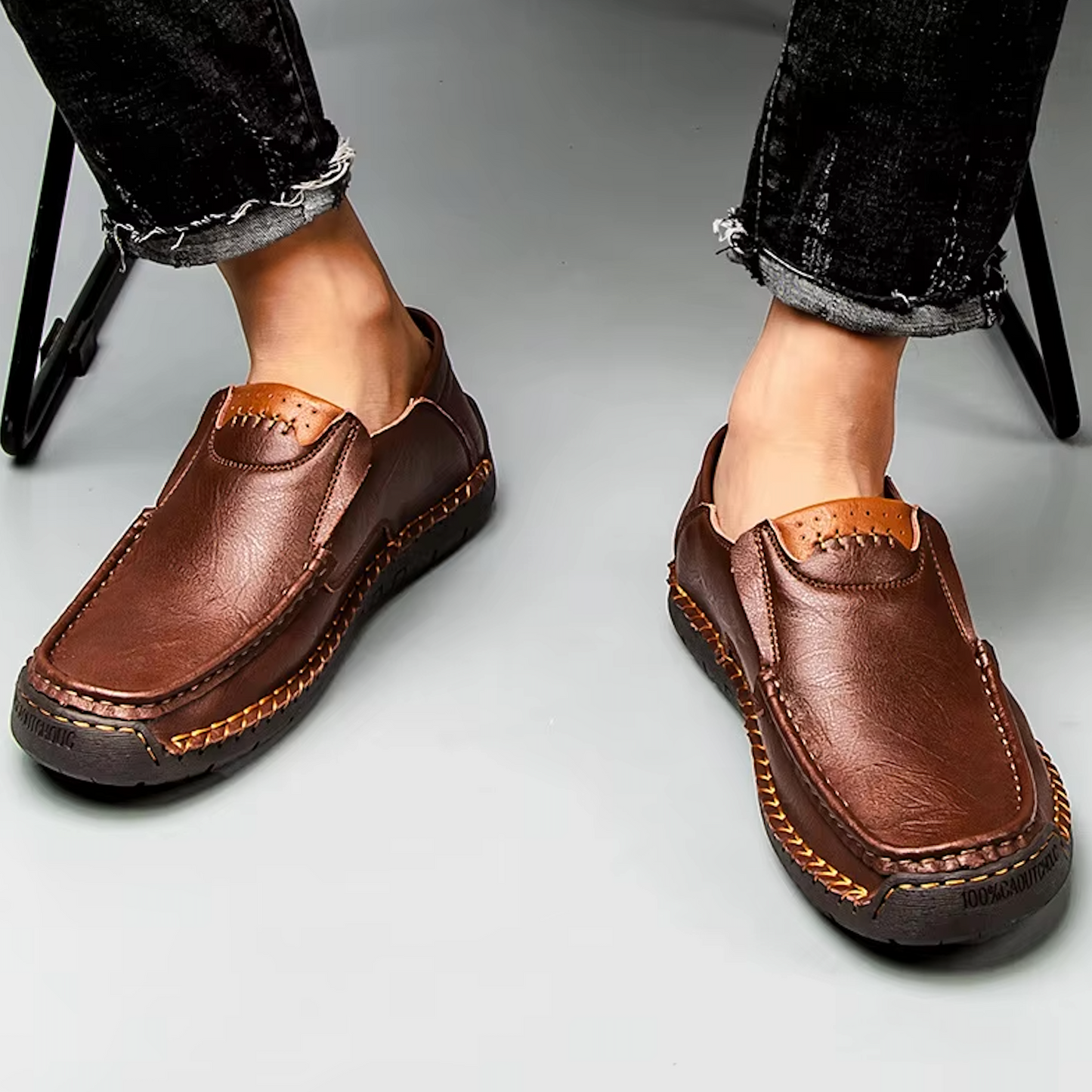 Mocassins Homme en Cuir - Finition Artisanale - Atelier Chaussure