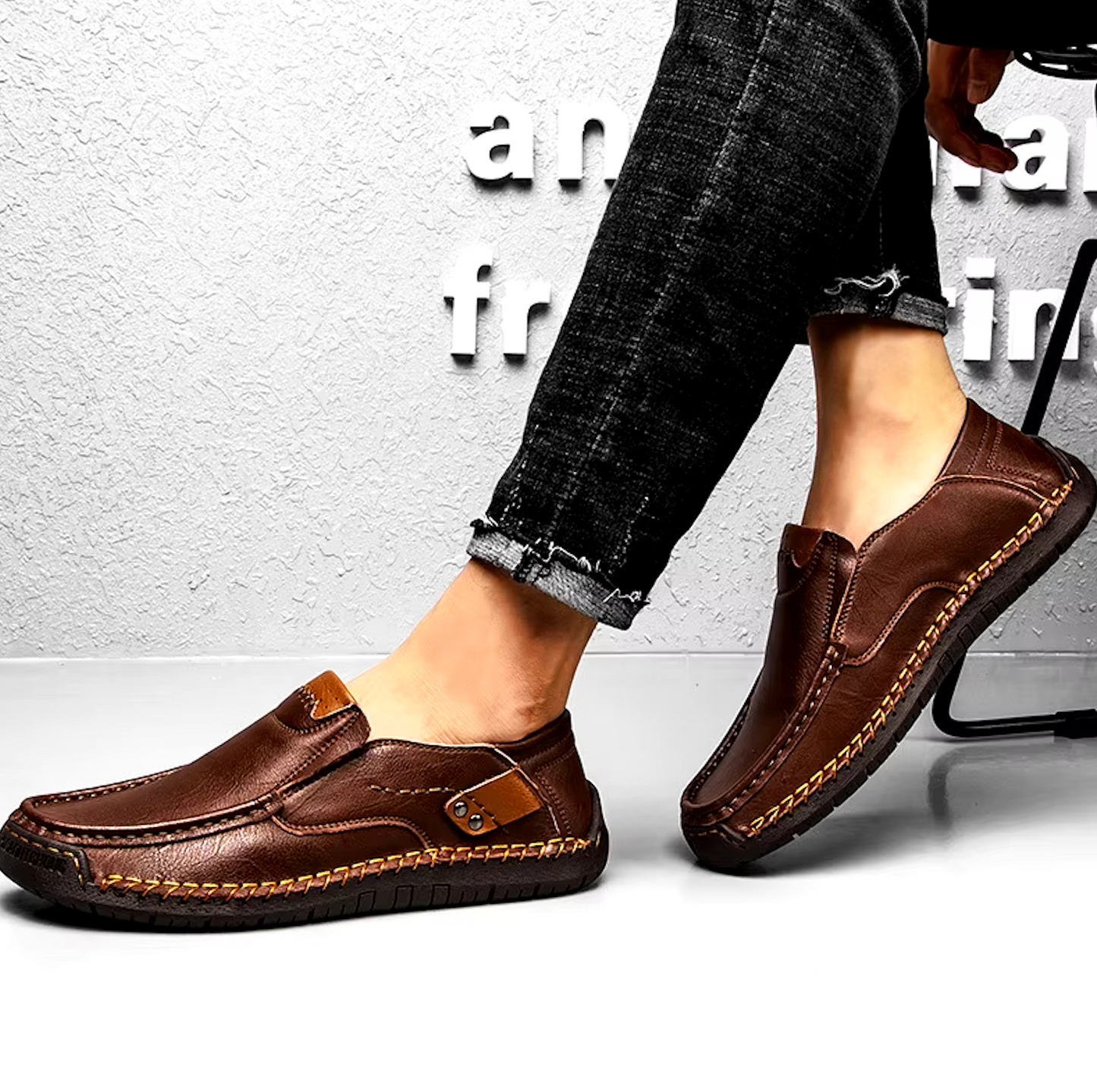Mocassins Homme en Cuir - Finition Artisanale - Atelier Chaussure