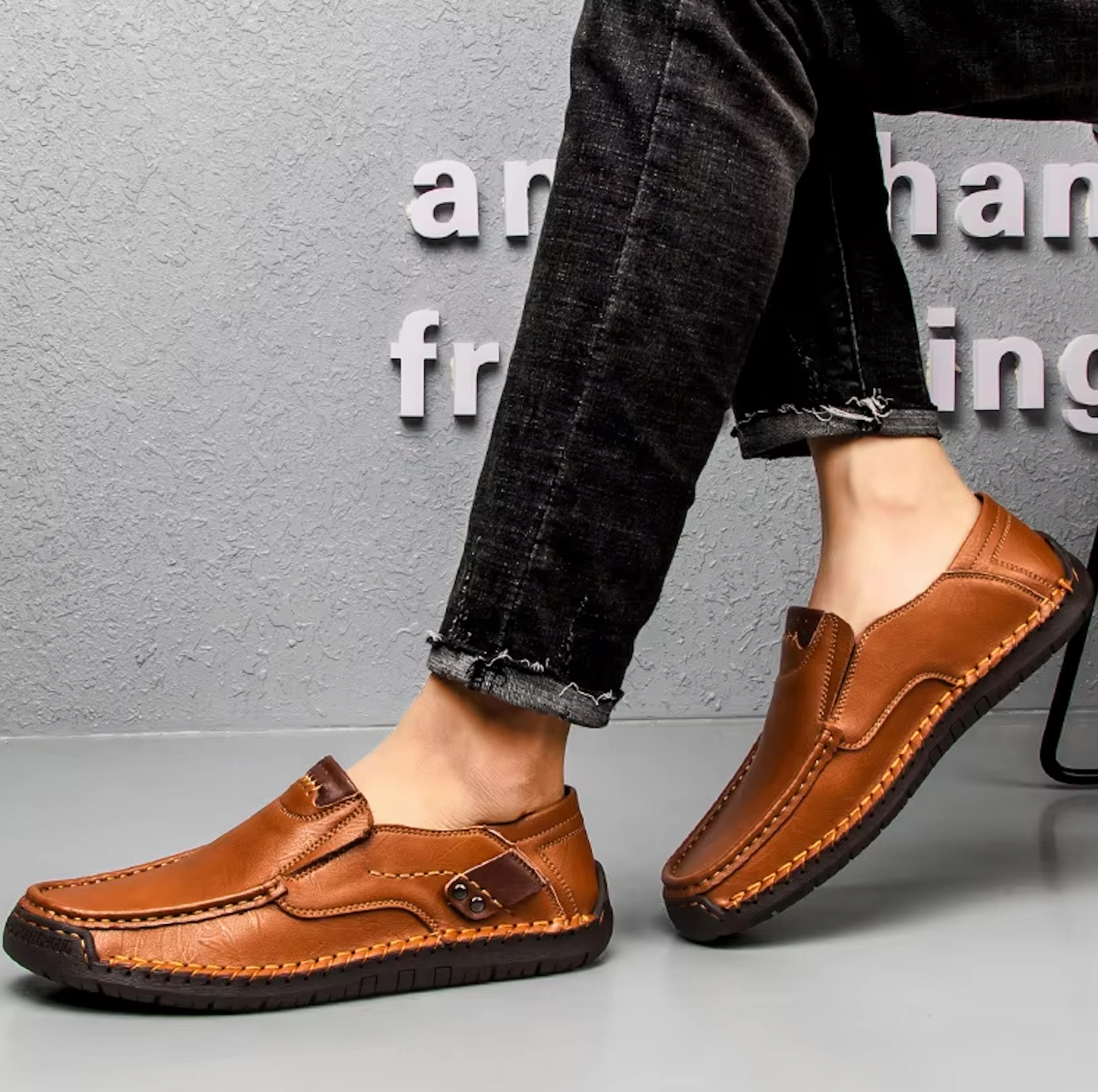 Mocassins Homme en Cuir - Finition Artisanale - Atelier Chaussure