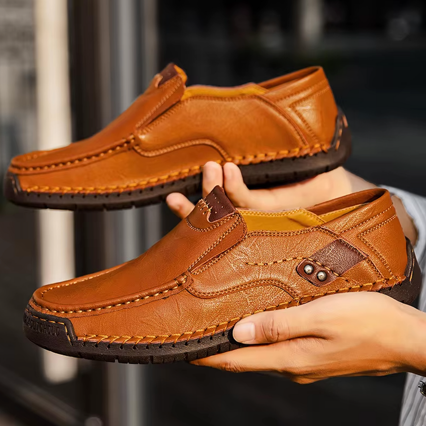 Mocassins Homme en Cuir - Finition Artisanale - Atelier Chaussure