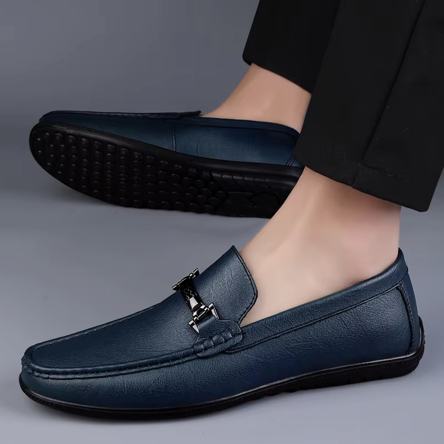 Mocassins Homme en Cuir Chic - Détail Métallique Raffiné - Atelier Chaussure