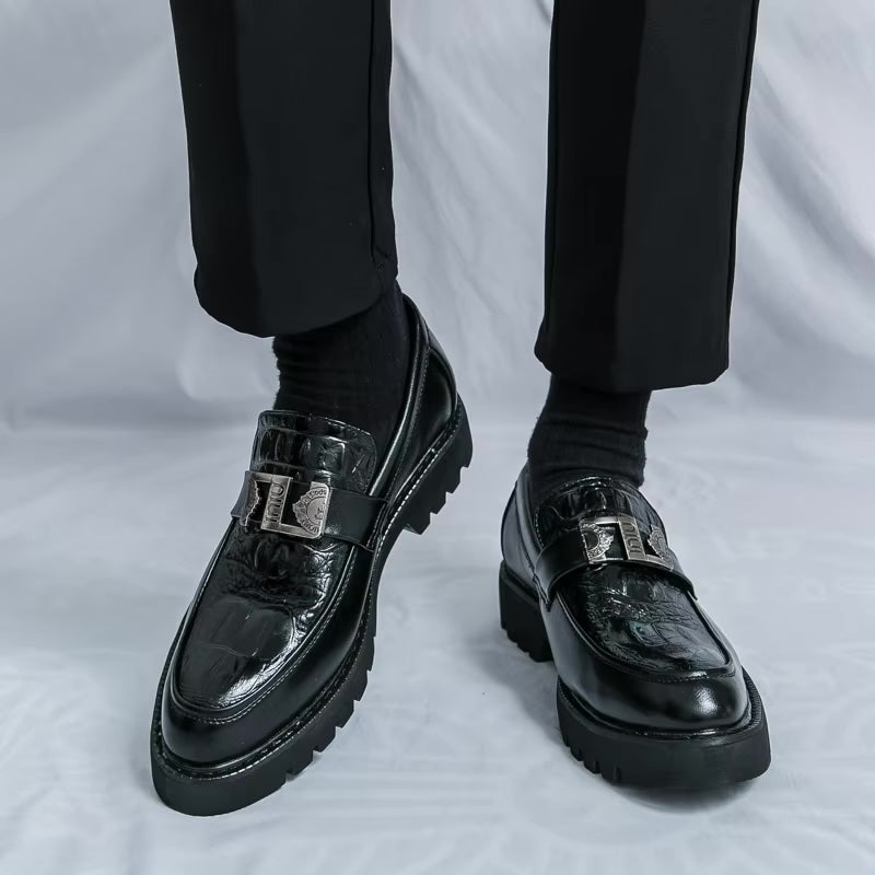 Mocassins Homme en Cuir Verni - Style Audacieux & Confortable - Atelier Chaussure