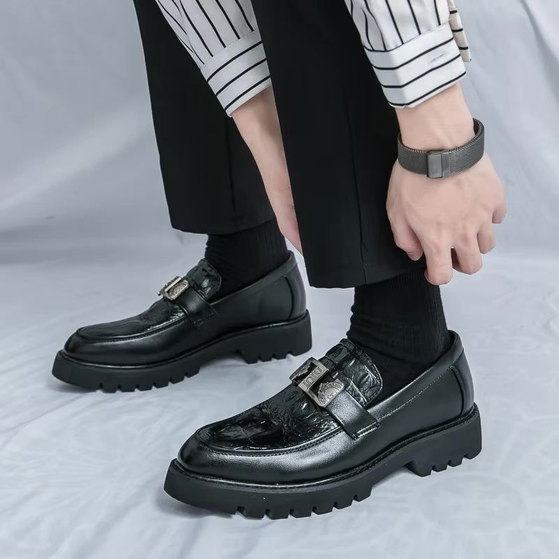 Mocassins Homme en Cuir Verni - Style Audacieux & Confortable - Atelier Chaussure