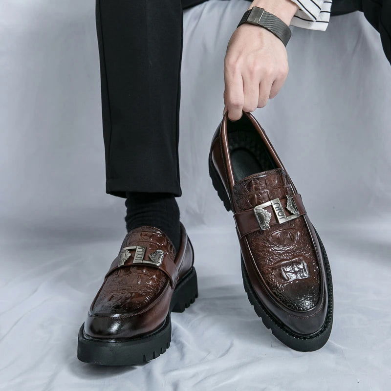 Mocassins Homme en Cuir Verni - Style Audacieux & Confortable - Atelier Chaussure