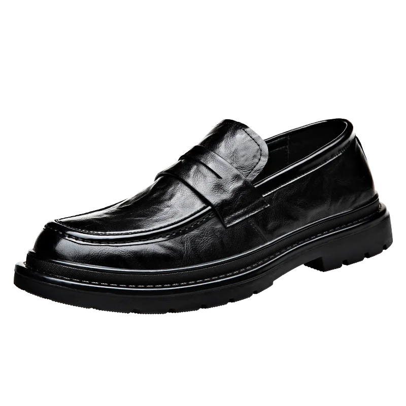 Mocassins Homme en Cuir Verni - Style Moderne et Confort - Atelier Chaussure