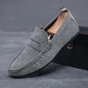 Mocassins Homme En Daim Italien - Élégants Et Confortables - Semelle Caoutchouc Blanche - Plusieurs Couleurs - 9
