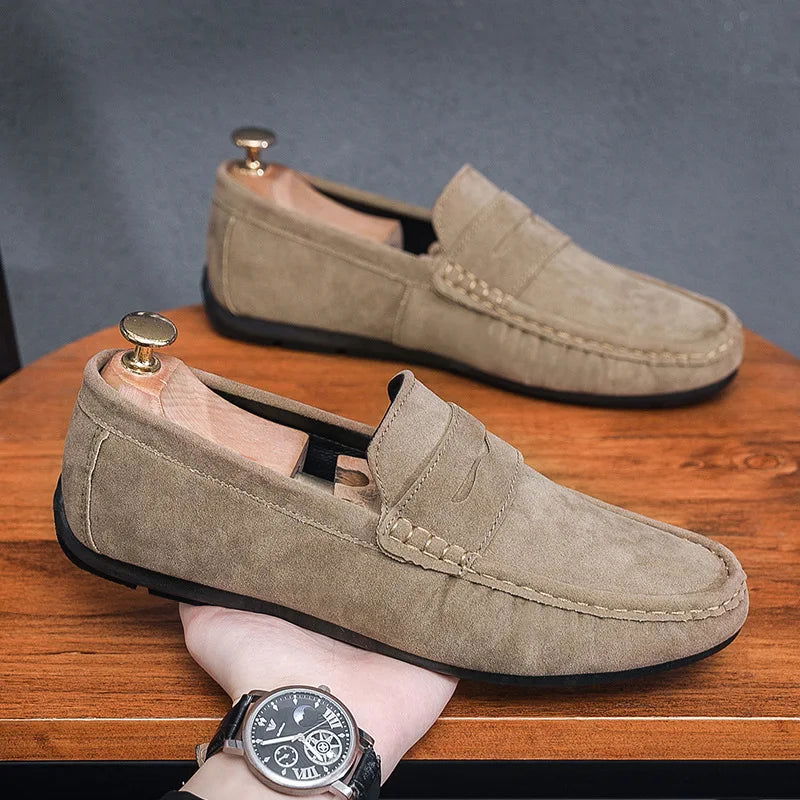 Mocassins Homme en Daim Classique - Confort & Style - Atelier Chaussure
