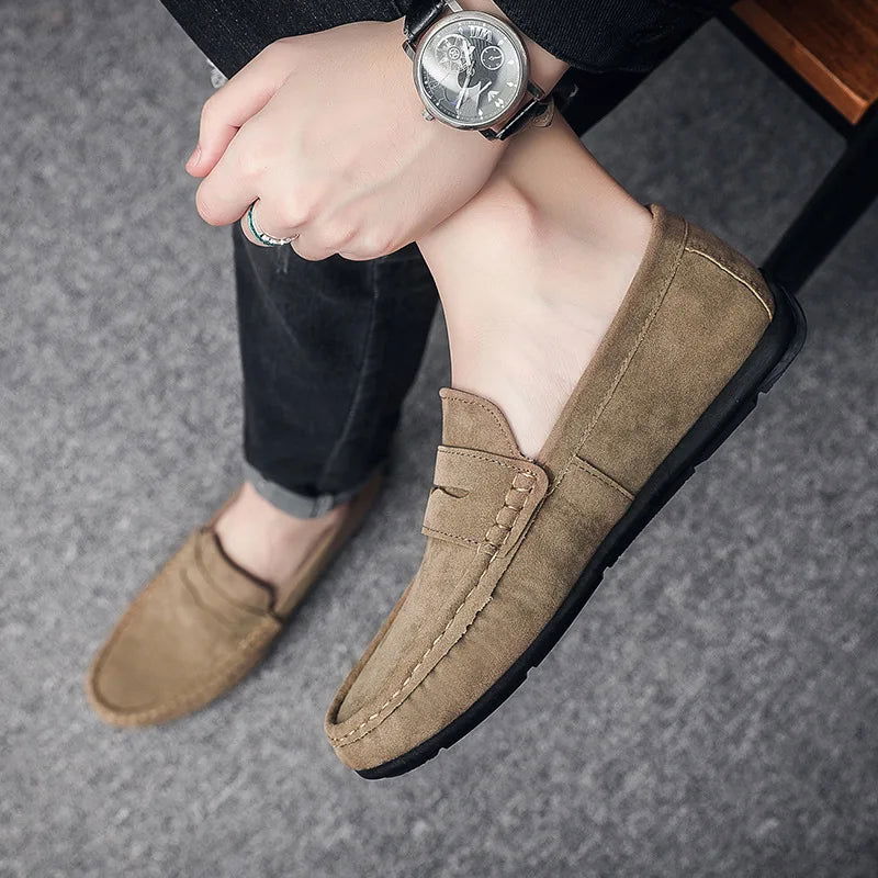 Mocassins Homme en Daim Classique - Confort & Style - Atelier Chaussure