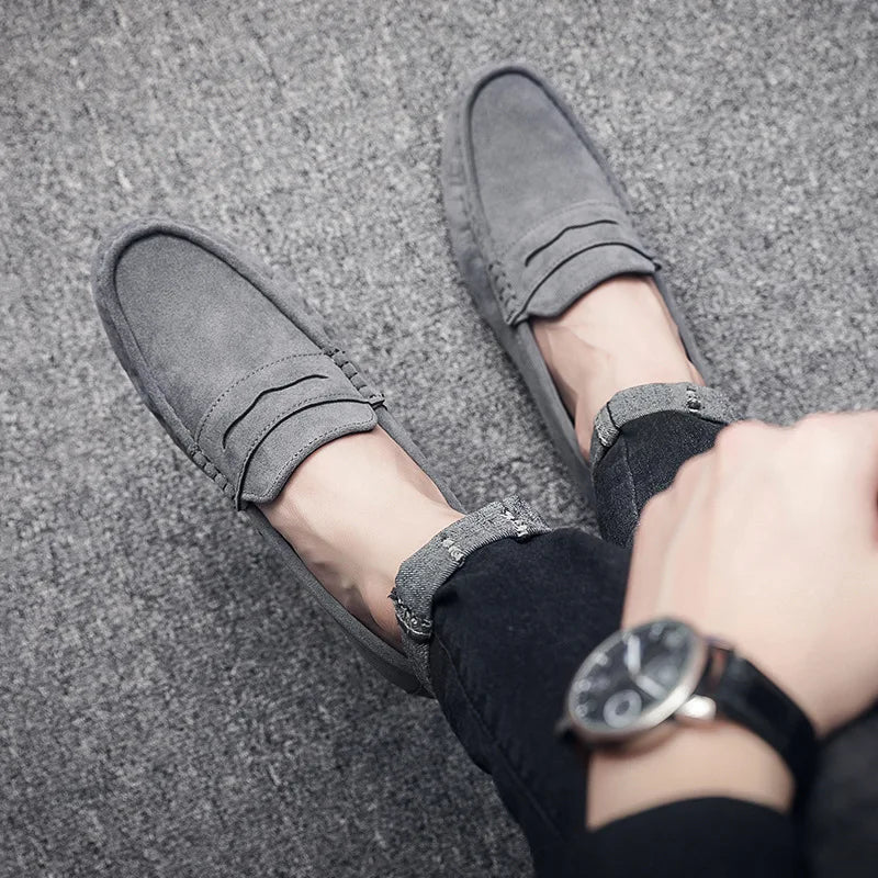 Mocassins Homme en Daim Classique - Confort & Style - Atelier Chaussure