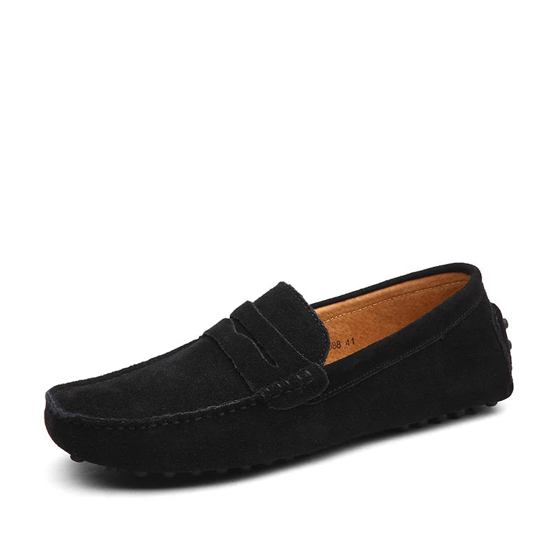 Mocassins Homme en Daim Souple - Atelier Chaussure