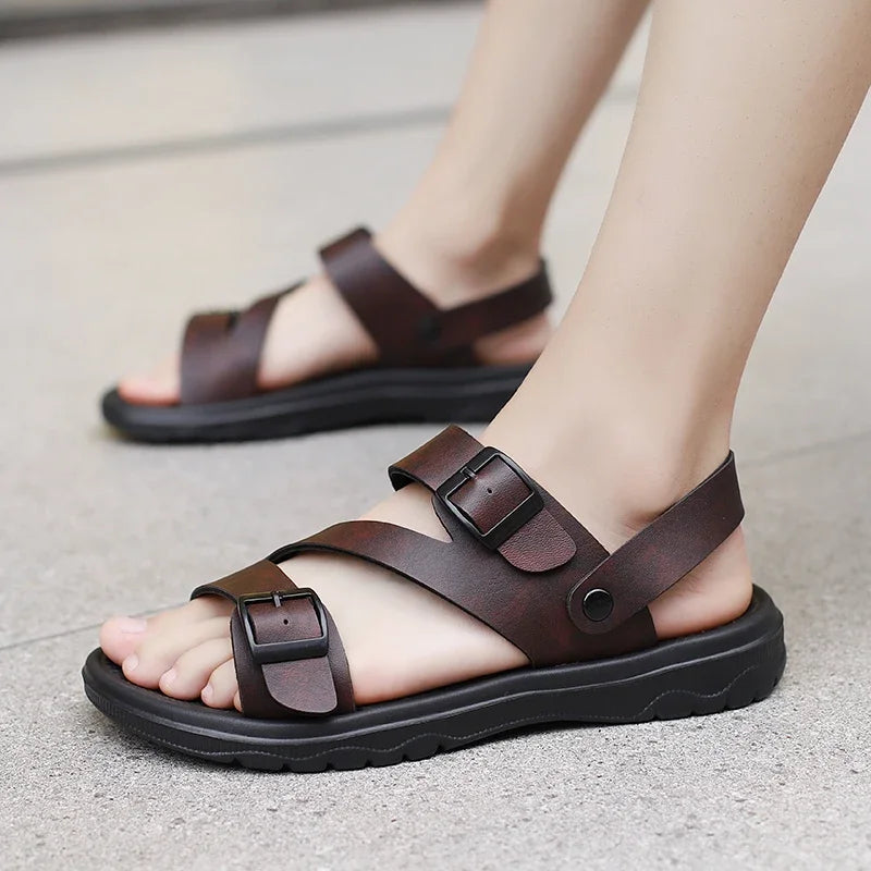 Sandales Homme – Brides À Boucles Et Semelle Antidérapante