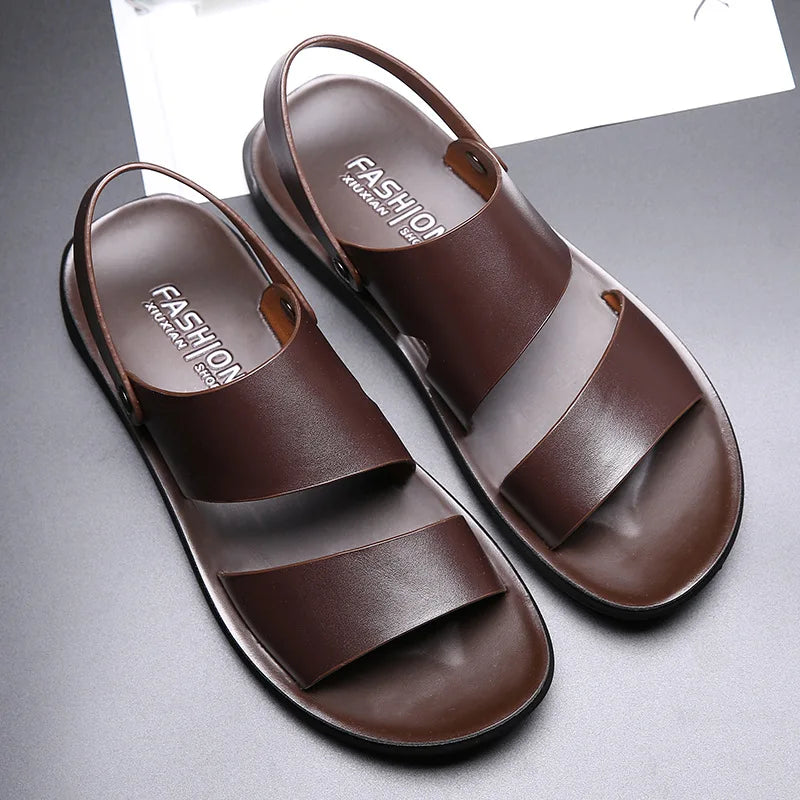 Sandales Homme – Brides Larges Croisées Et Maintien Arrière