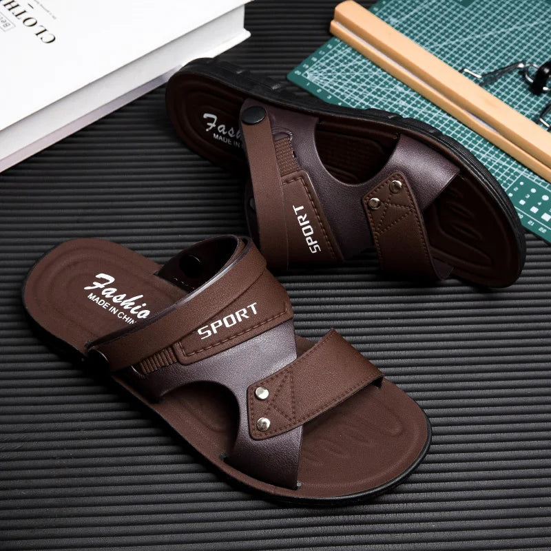 Sandales Homme – Bride Large Sport Et Finition Rivetée