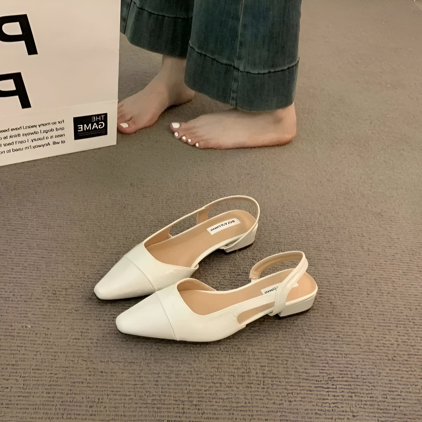 Ballerines Femme Ouvertes À Bride – Bout Pointu Et Tenue Soignée