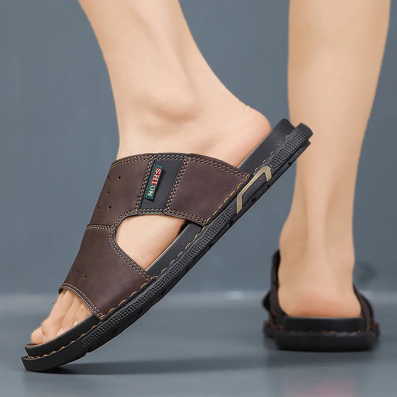 Sandales Homme – Design Croisé Confortable Et Antidérapant