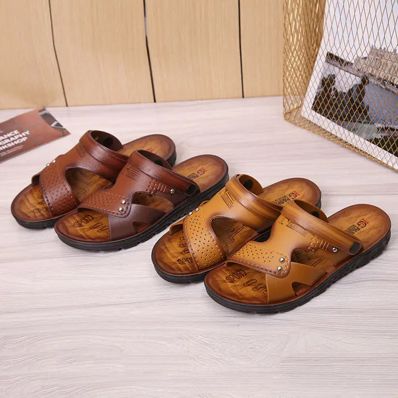 Sandales Homme – Bride Arrière Amovible Et Design Riveté