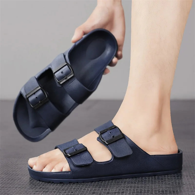 Sandales Homme – Double Boucle Réglable Et Semelle Antidérapante