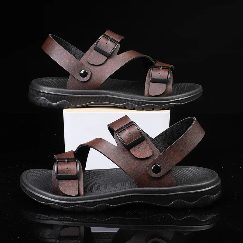Sandales Homme – Brides À Boucles Et Semelle Antidérapante