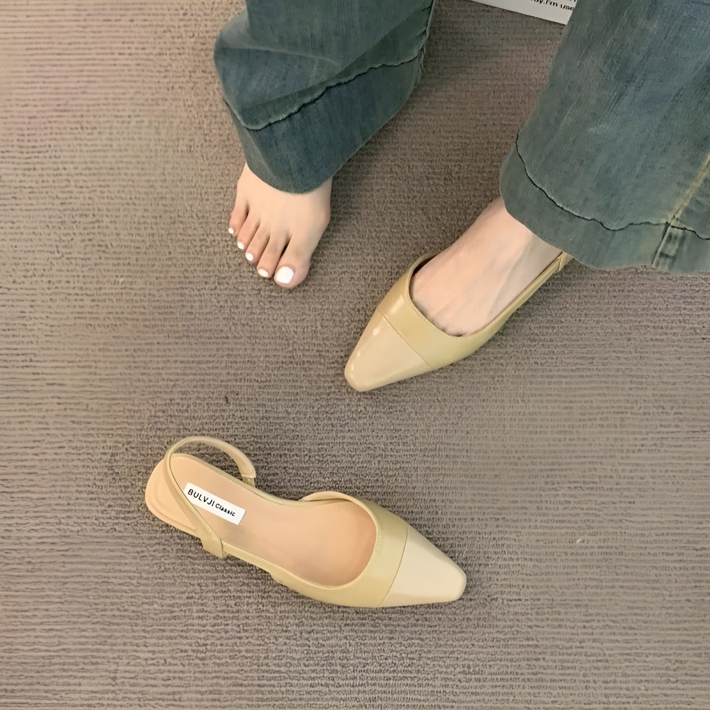 Ballerines Femme Ouvertes À Bride – Bout Pointu Et Tenue Soignée