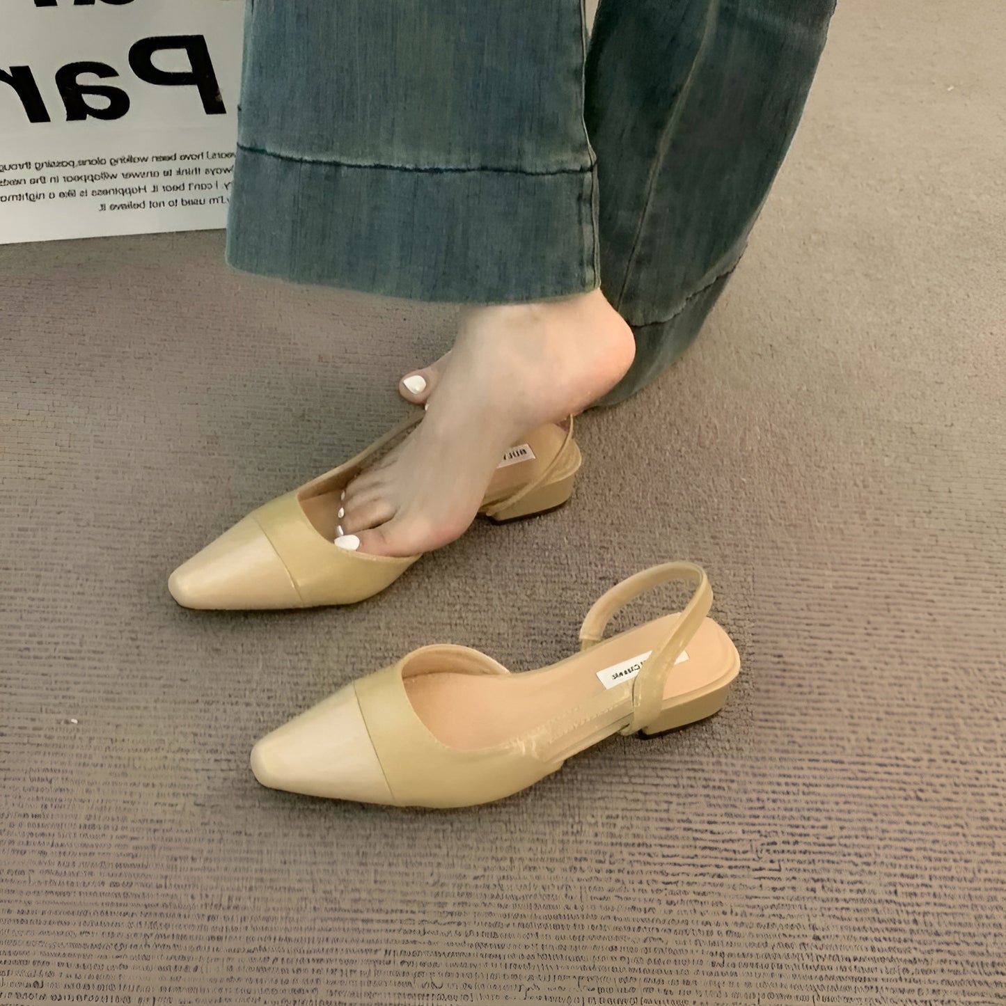 Ballerines Femme Ouvertes À Bride – Bout Pointu Et Tenue Soignée