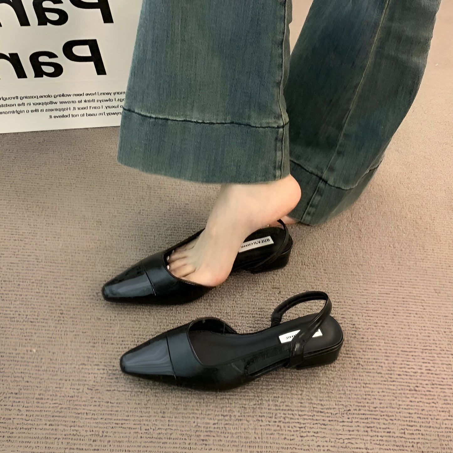 Ballerines Femme Ouvertes À Bride – Bout Pointu Et Tenue Soignée