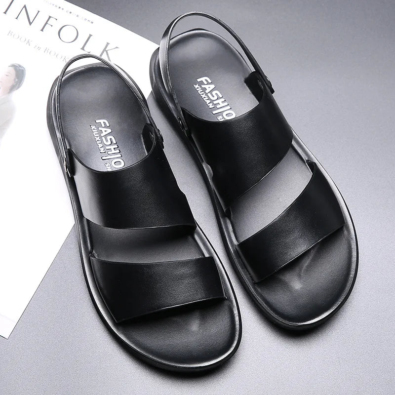 Sandales Homme – Brides Larges Croisées Et Maintien Arrière