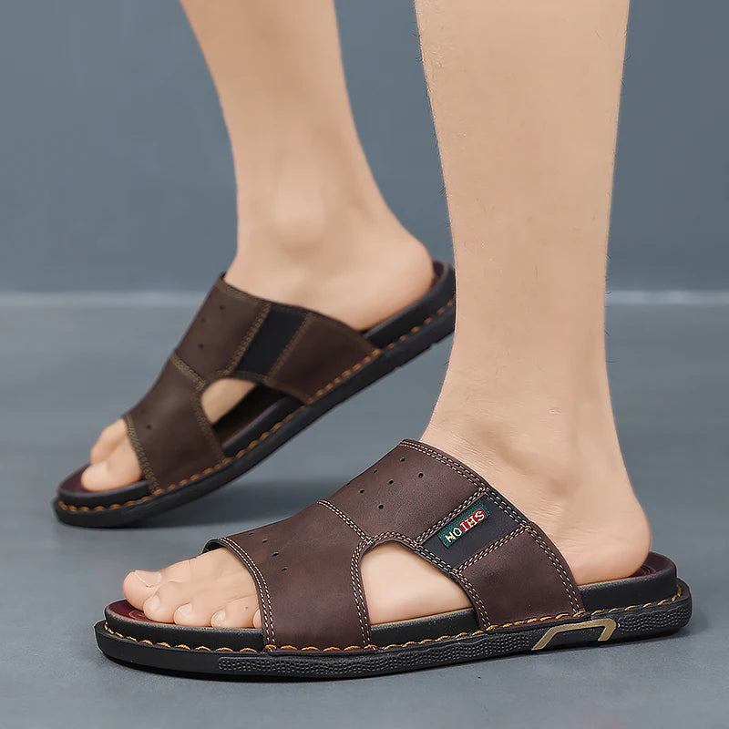 Sandales Homme – Design Croisé Confortable Et Antidérapant