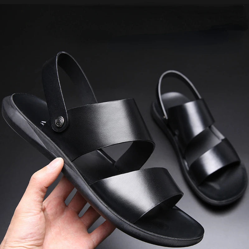 Sandales Homme – Brides Larges Croisées Et Maintien Arrière