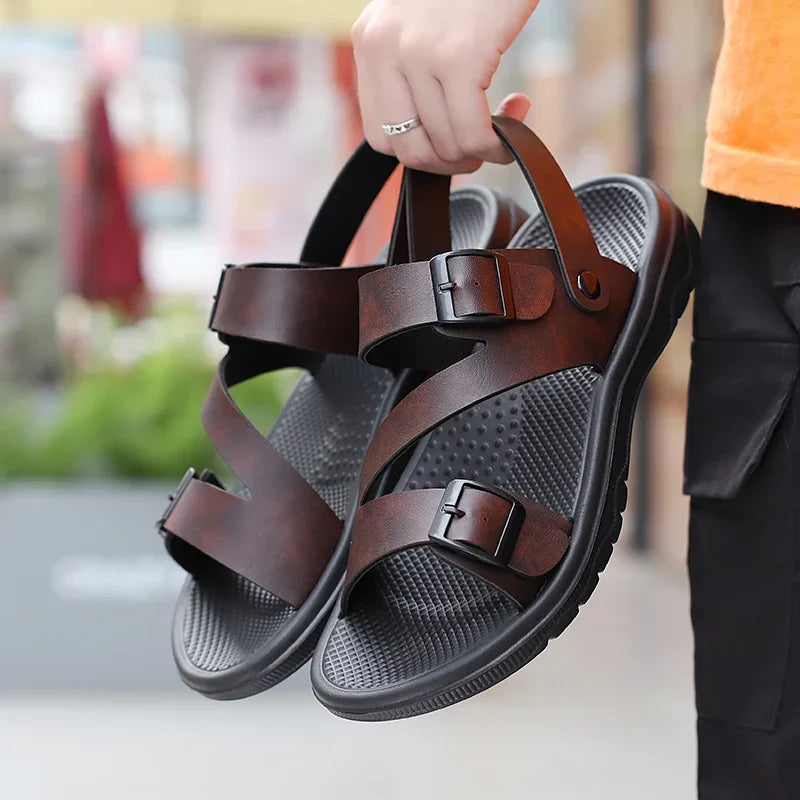 Sandales Homme – Brides À Boucles Et Semelle Antidérapante