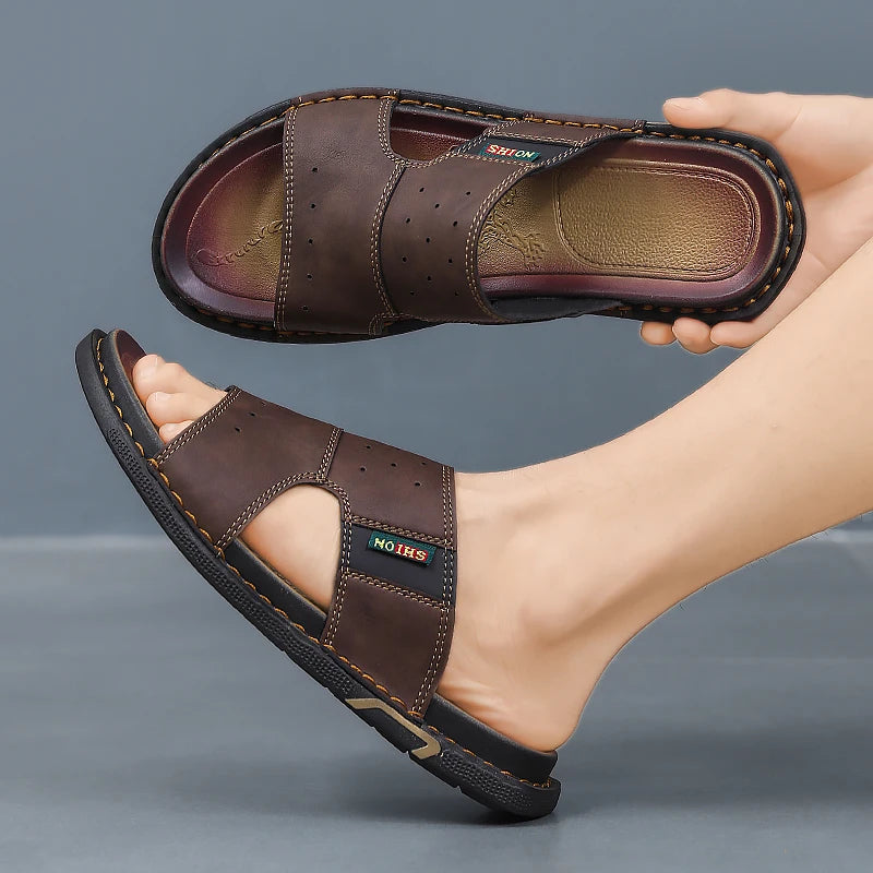 Sandales Homme – Design Croisé Confortable Et Antidérapant
