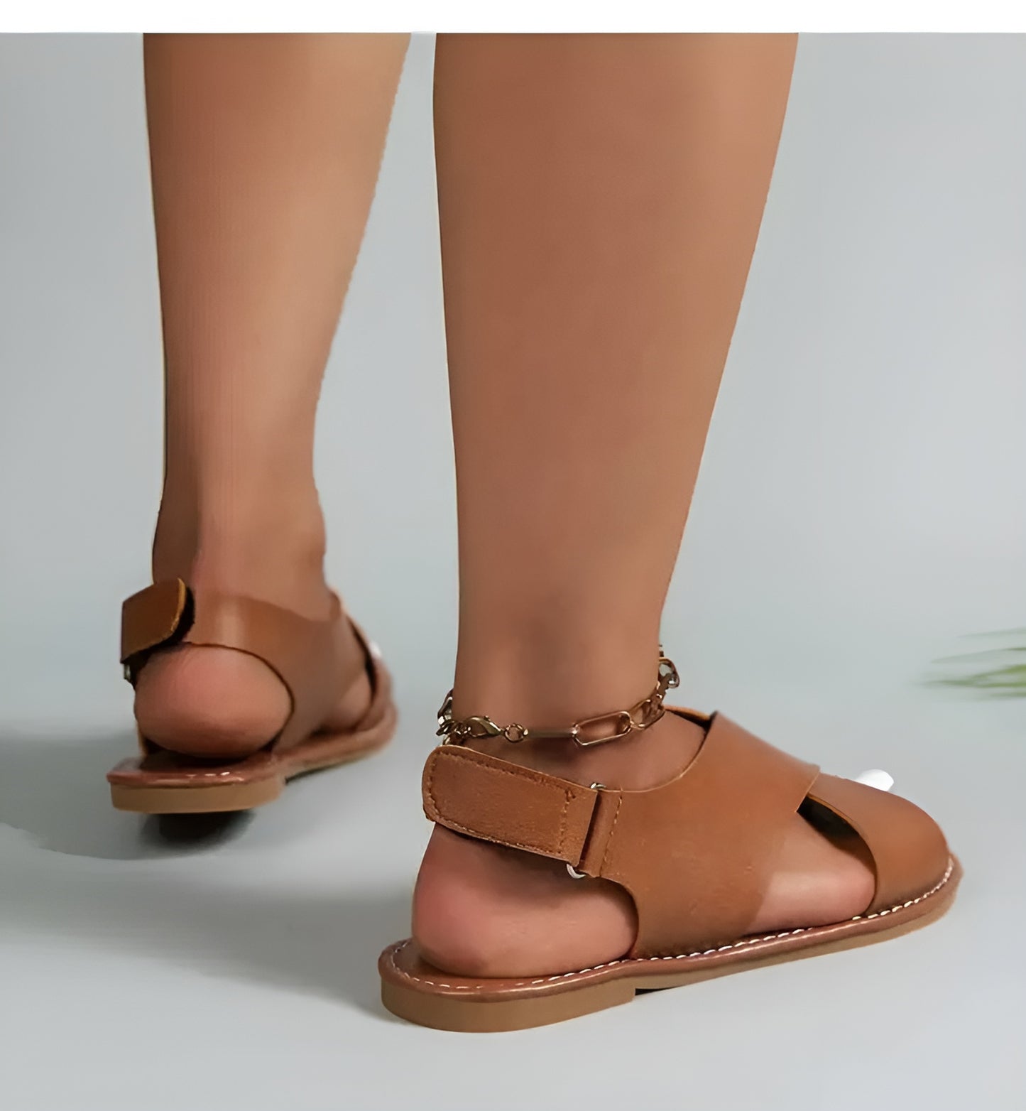 Sandales Femme – Brides Croisées Confort Plat Quotidien