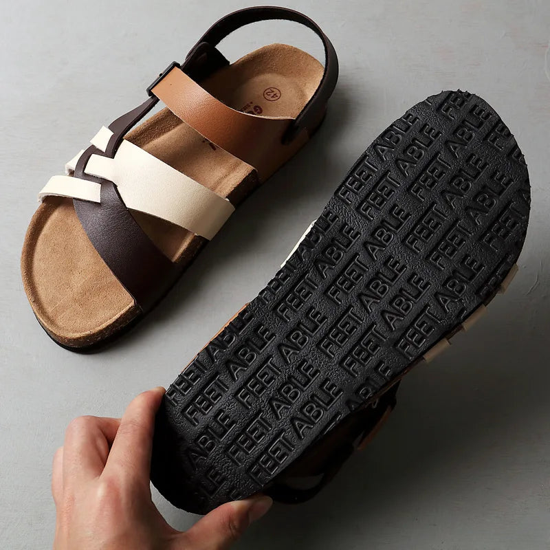 Sandales Homme – Design Croisé Gladiateur Et Semelle Confort