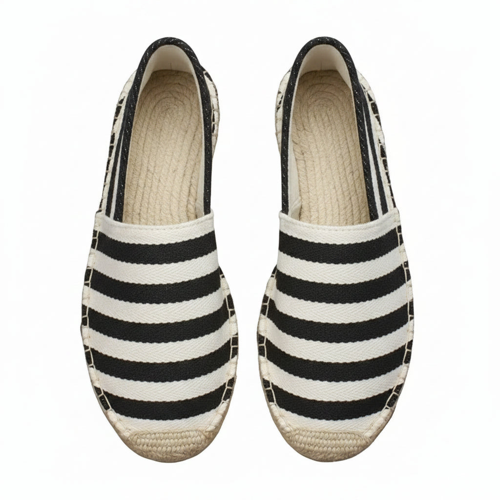 Espadrilles Homme Toile Rayées – Slip-On Décontractées