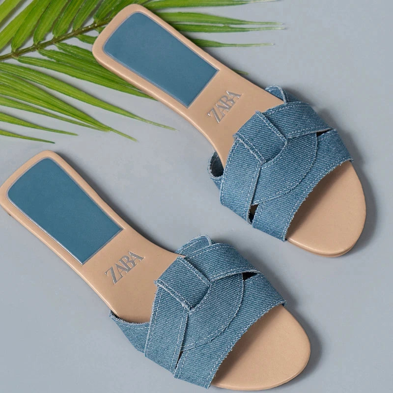 Sandales Femme – Plates À Brides Entrelacées