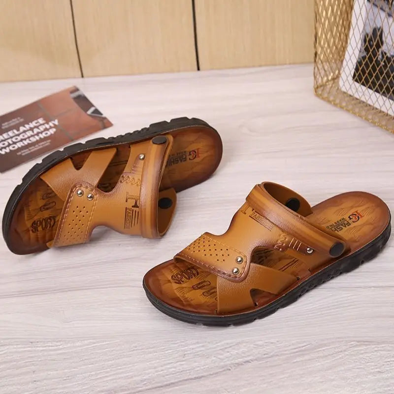 Sandales Homme – Bride Arrière Amovible Et Design Riveté