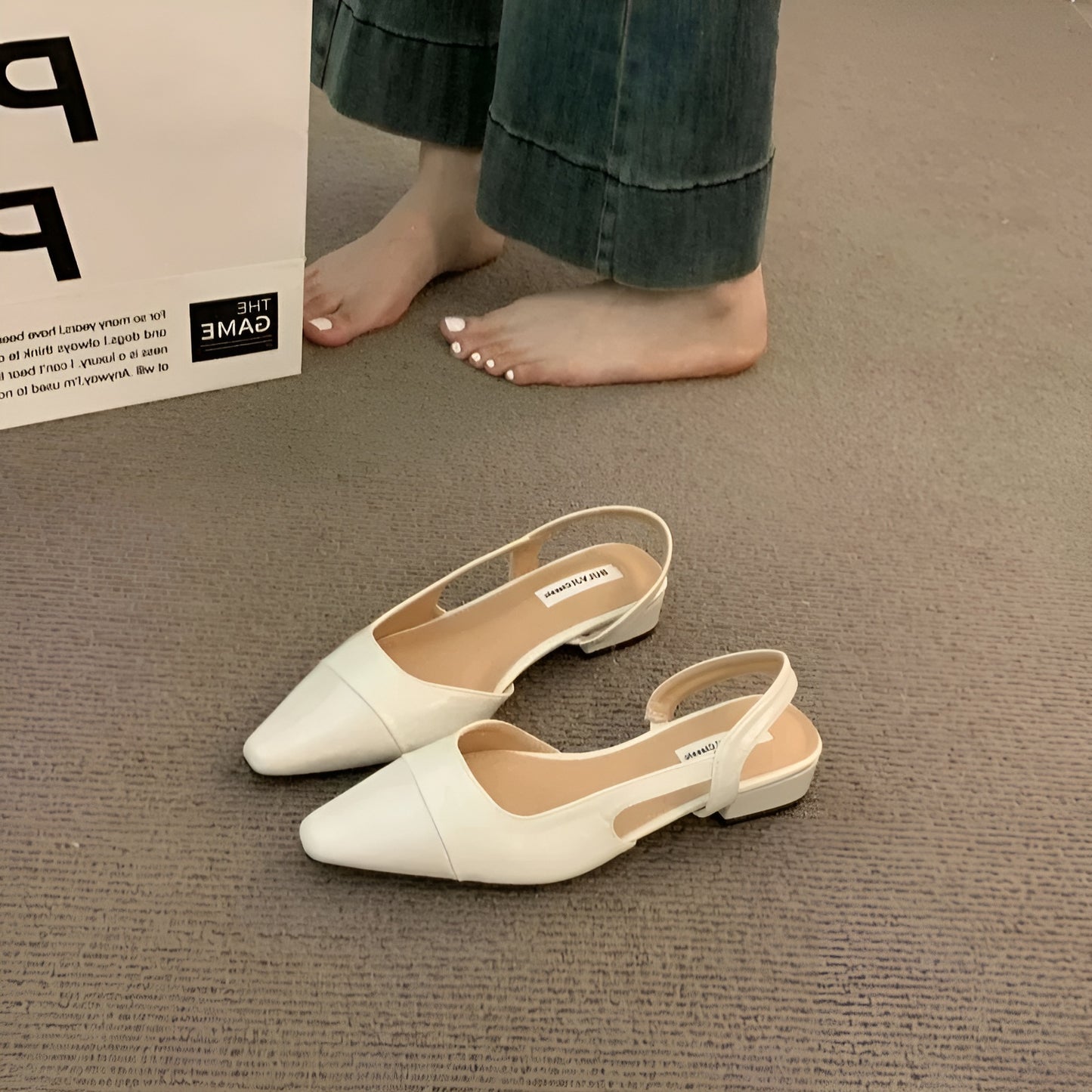 Ballerines Femme Ouvertes À Bride – Bout Pointu Et Tenue Soignée