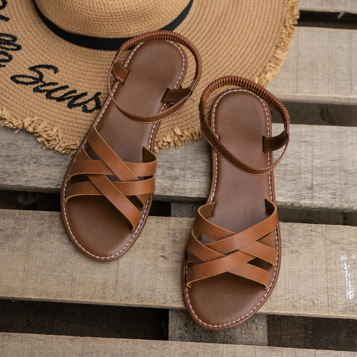 Sandales Femme – Design Croisé Et Confort Quotidien