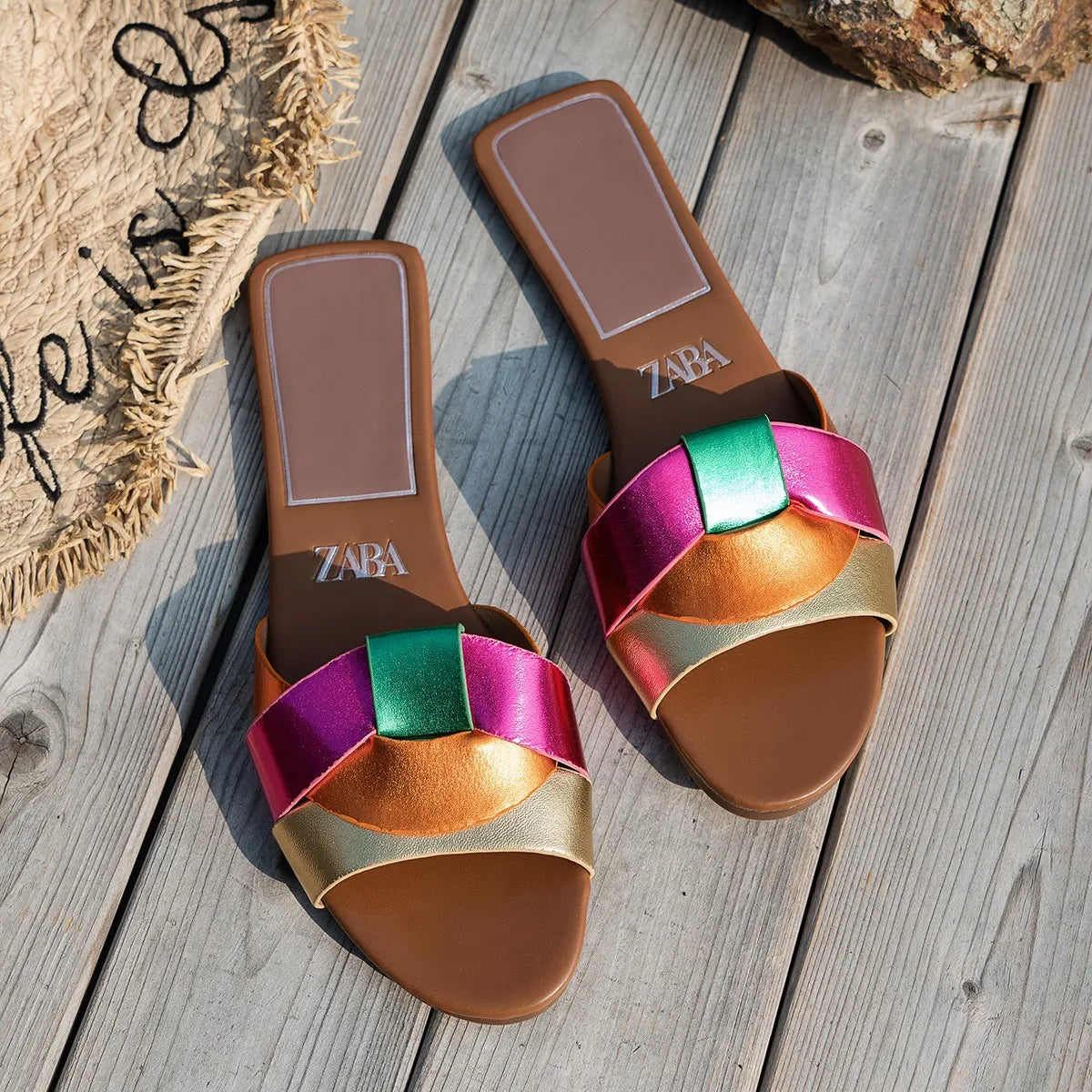 Sandales Femme – Plates À Brides Entrelacées