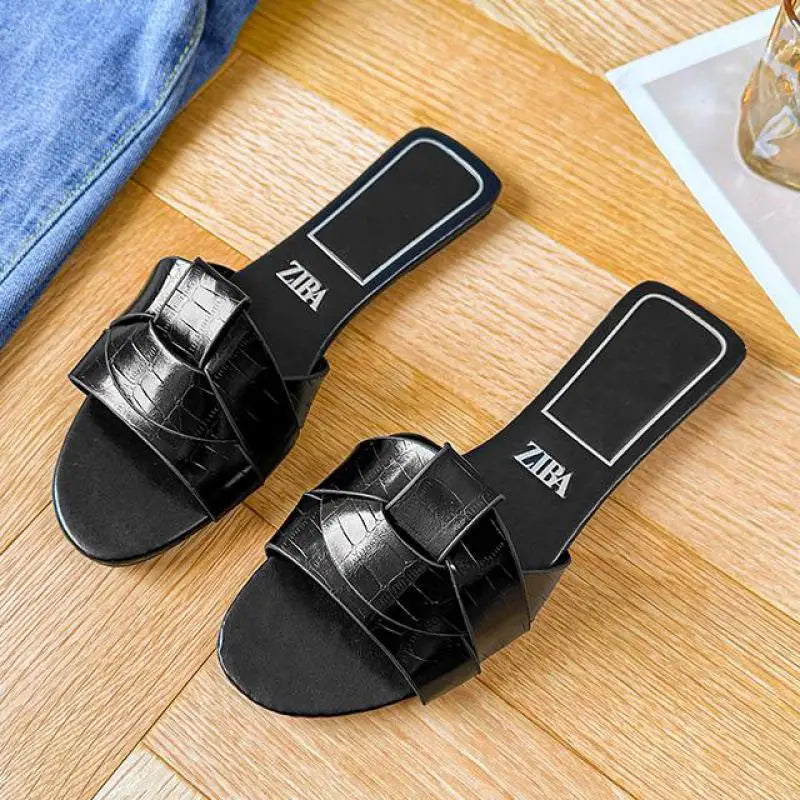 Sandales Femme – Plates À Brides Entrelacées