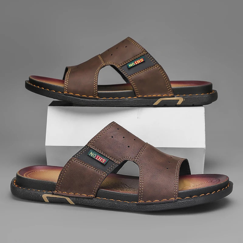 Sandales Homme – Design Croisé Confortable Et Antidérapant