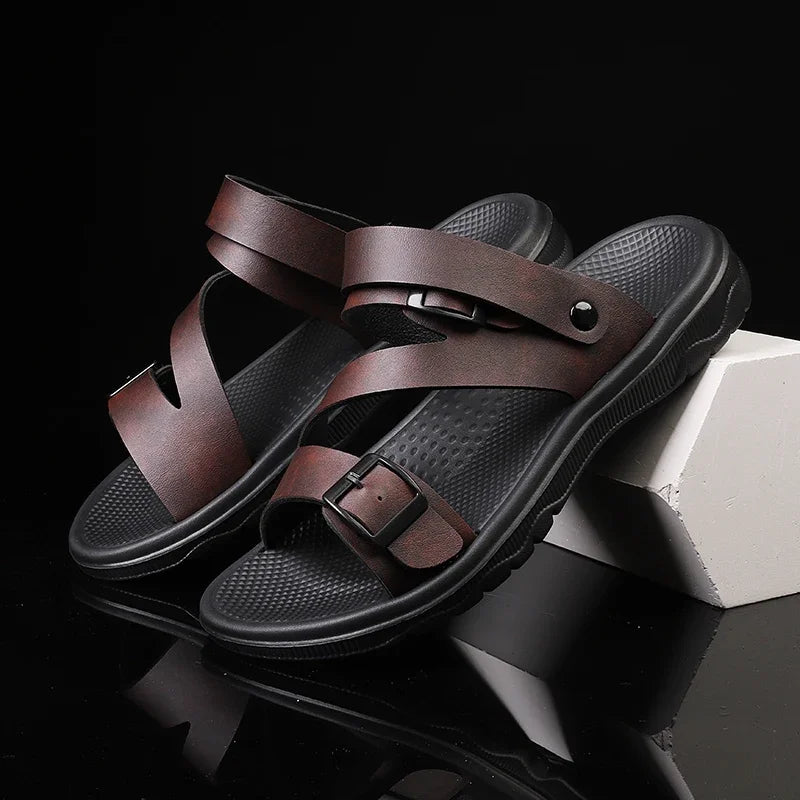 Sandales Homme – Brides À Boucles Et Semelle Antidérapante