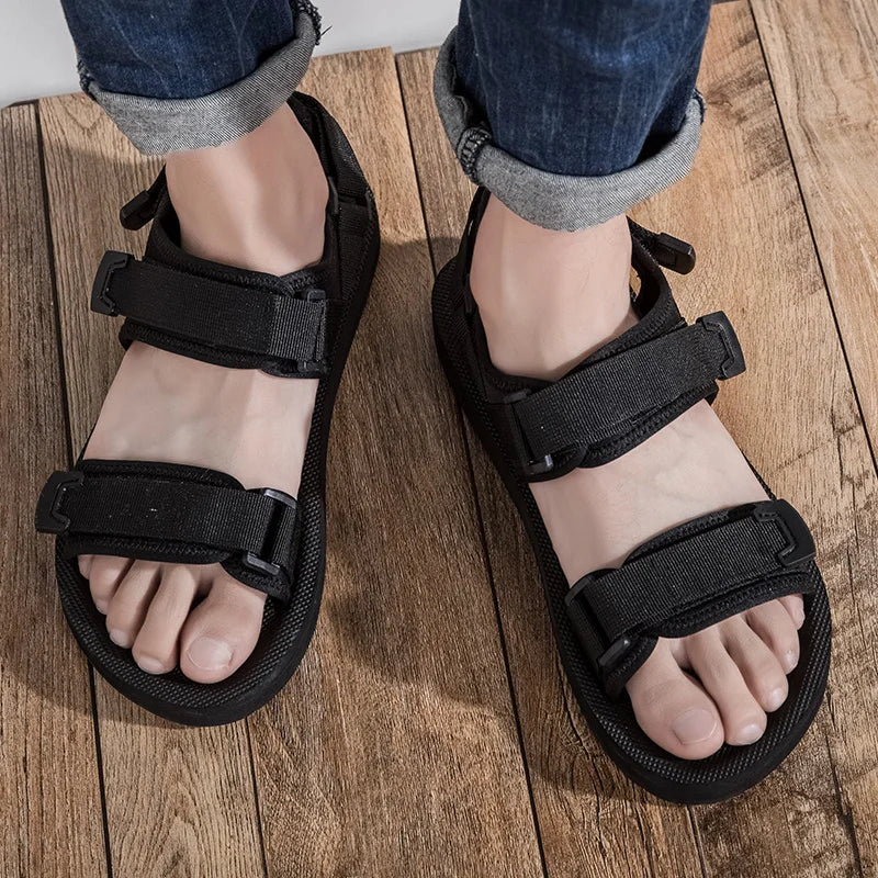 Sandales Homme – Bandes Épaisses Et Semelle Élargie