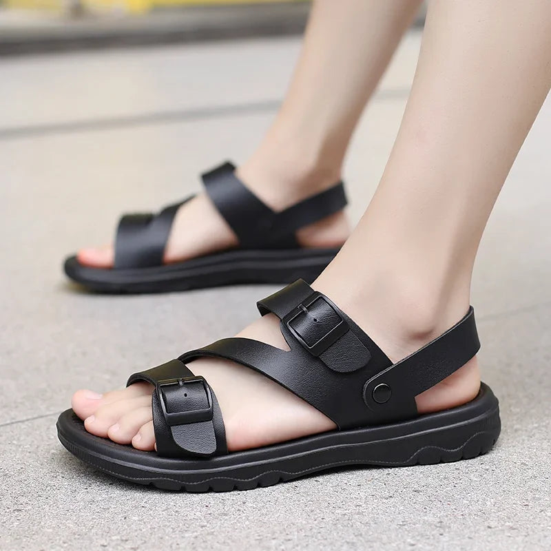 Sandales Homme – Brides À Boucles Et Semelle Antidérapante