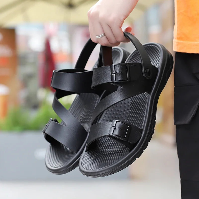 Sandales Homme – Brides À Boucles Et Semelle Antidérapante