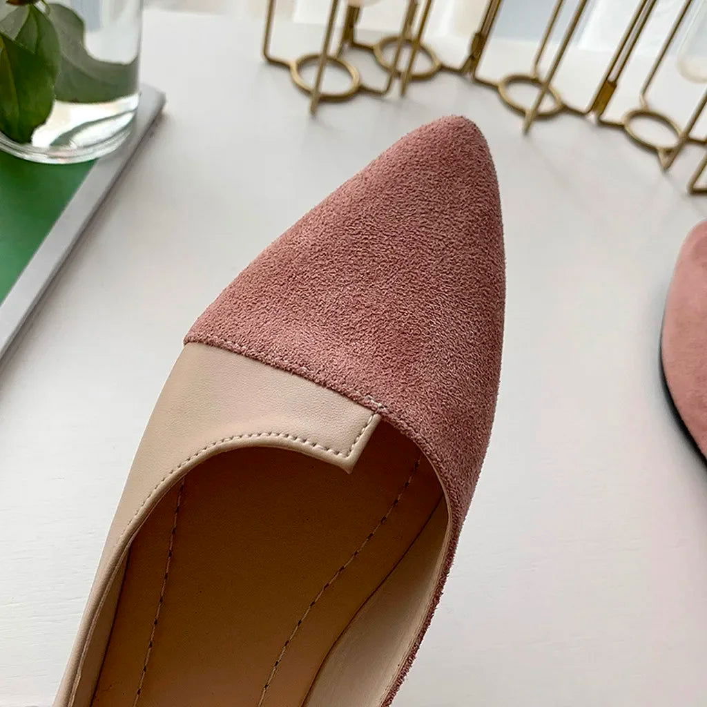 Ballerines Bicolores à Bout Pointu – Raffinement et Modernité - Atelier Chaussure